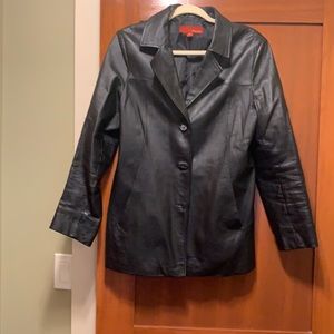 Black leather jacket